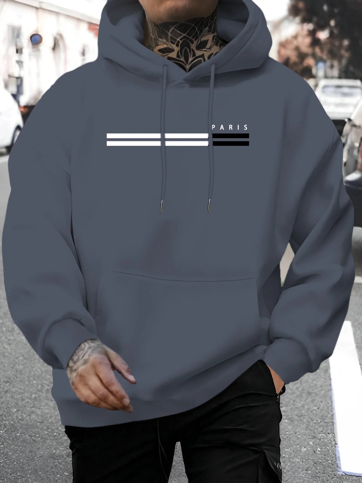 Men's Letter Print Casual Hoodie