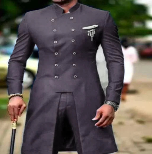 Men's Double-Breasted Wedding Suit
