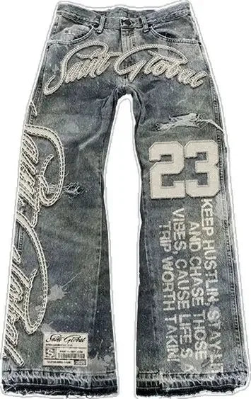 Women's High-Waist Wide-Leg Utility Jeans — product view