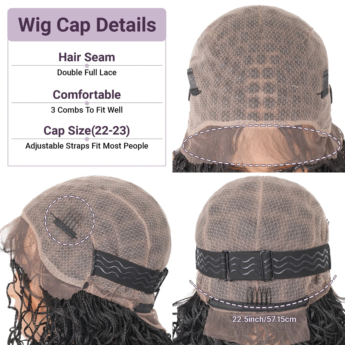 Women's Curly Synthetic Glueless Wig — product view