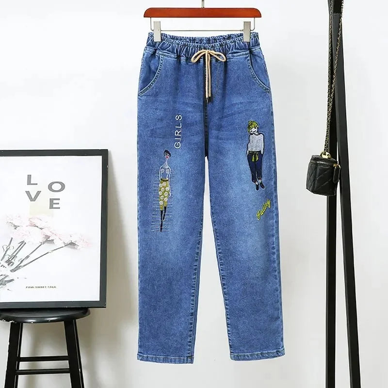 Women's High-Waist Stretch Straight-Leg Jeans — product view