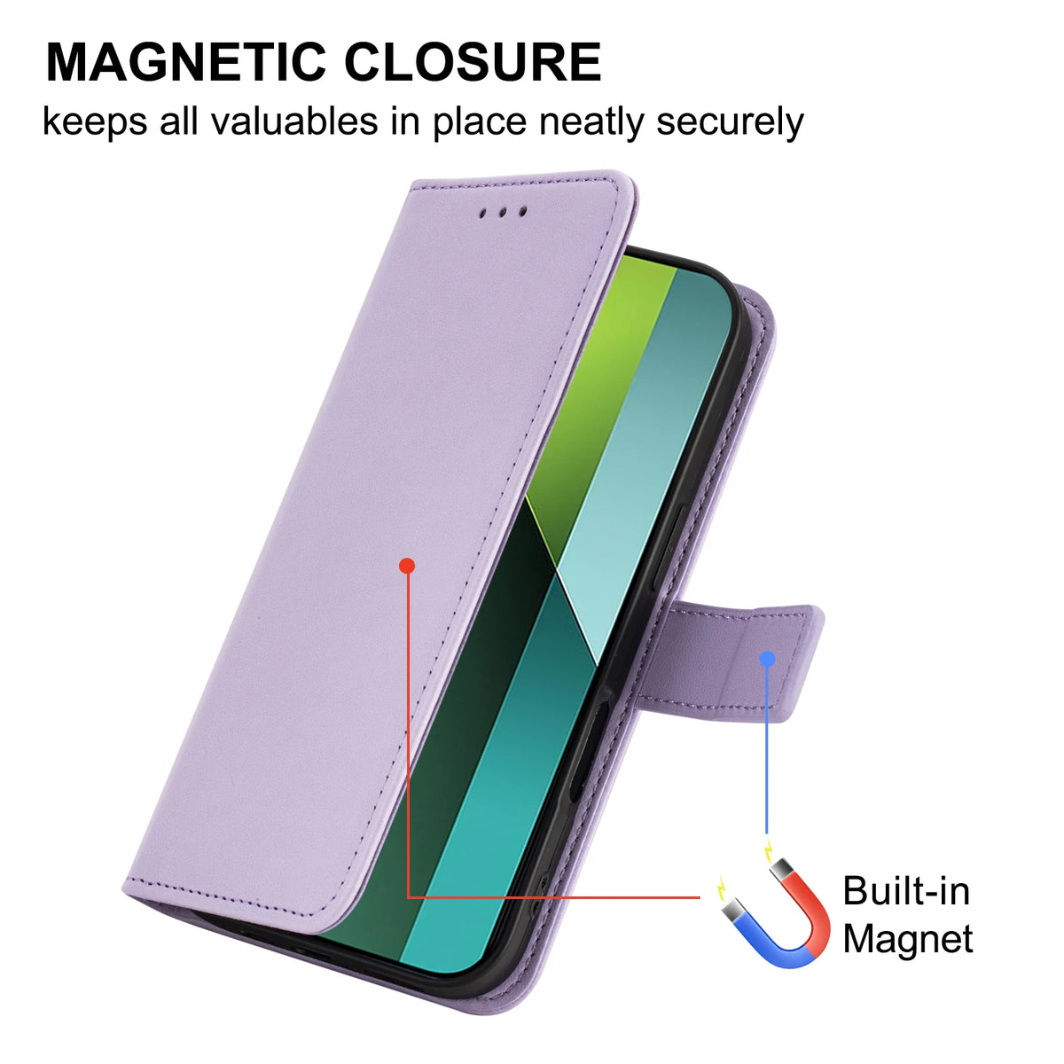 Classic Flip Wallet Phone Case for Redmi Note 11S 4G, Redmi Note 11 4G, Redmi Note 11 Pro 5G, Redmi Note 11 Pro 4G, Redmi Note 9 Pro, Redmi Note 10S, Redmi Note 10 5G, Redmi Note 10 4G, Redmi Note 8 Pro, Redmi Note 8 & More Models