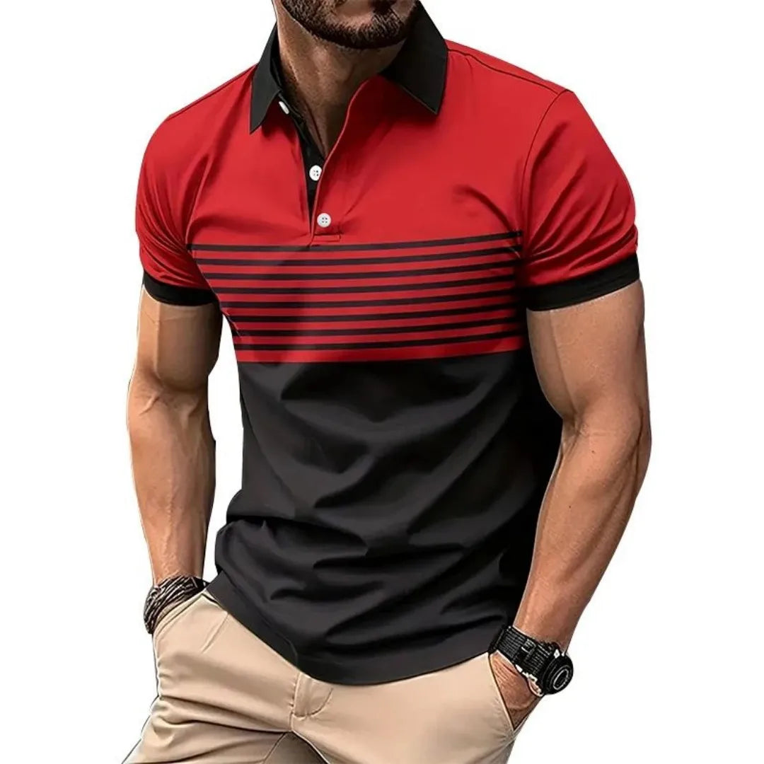 Men's Striped Polo Shirt