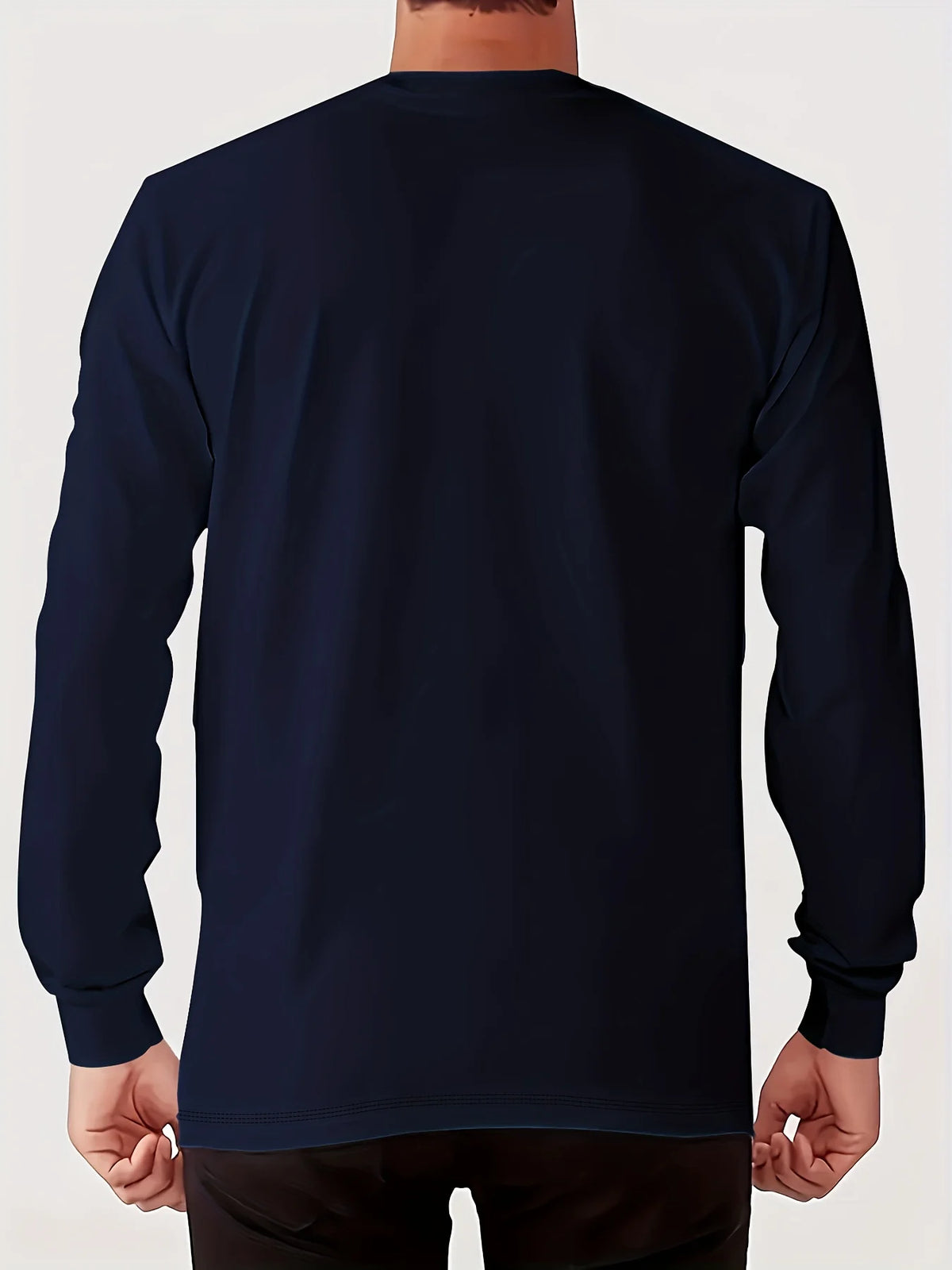 Men's Graphic Print Long-Sleeve Casual T-Shirt