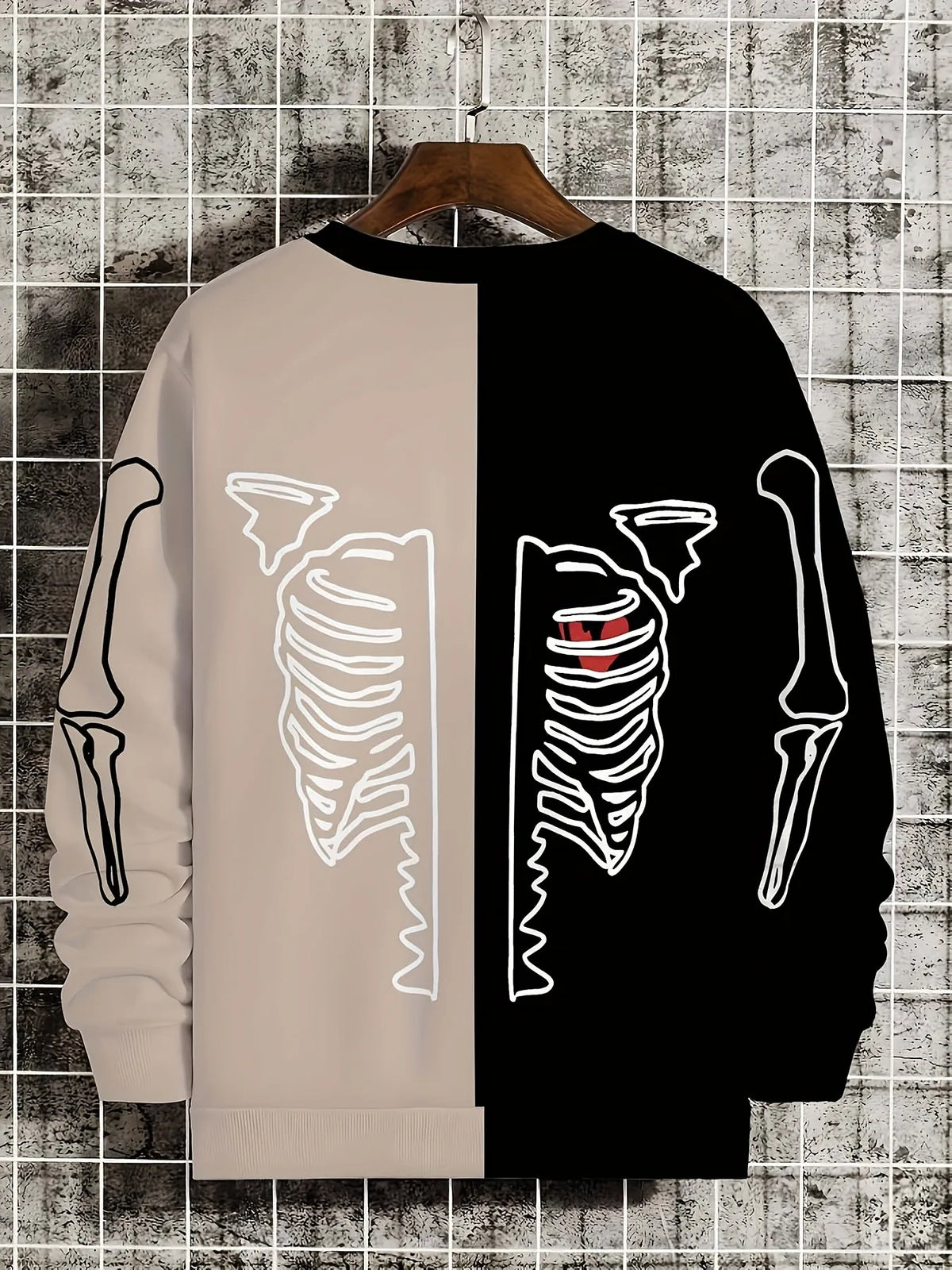 Men's Graphic Print Sweatshirt & Pants Set
