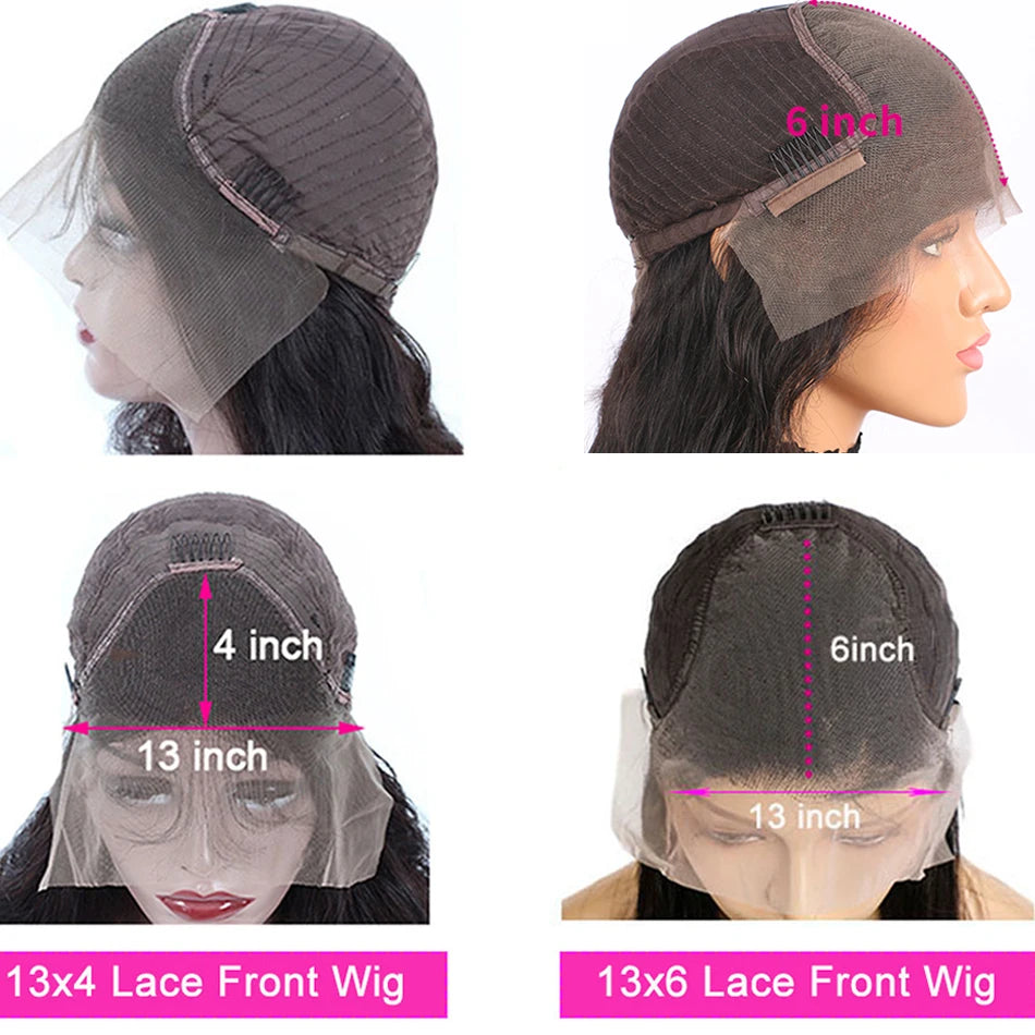 HD Lace Front Human Hair Wig Straight 13x4 13x6 Transparent Lace - OSASCO