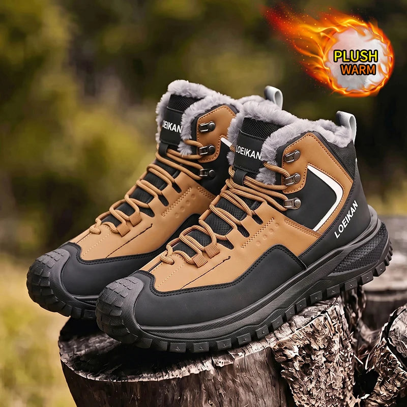 Bottines à lacets pour homme avec empiècements latéraux contrastants
