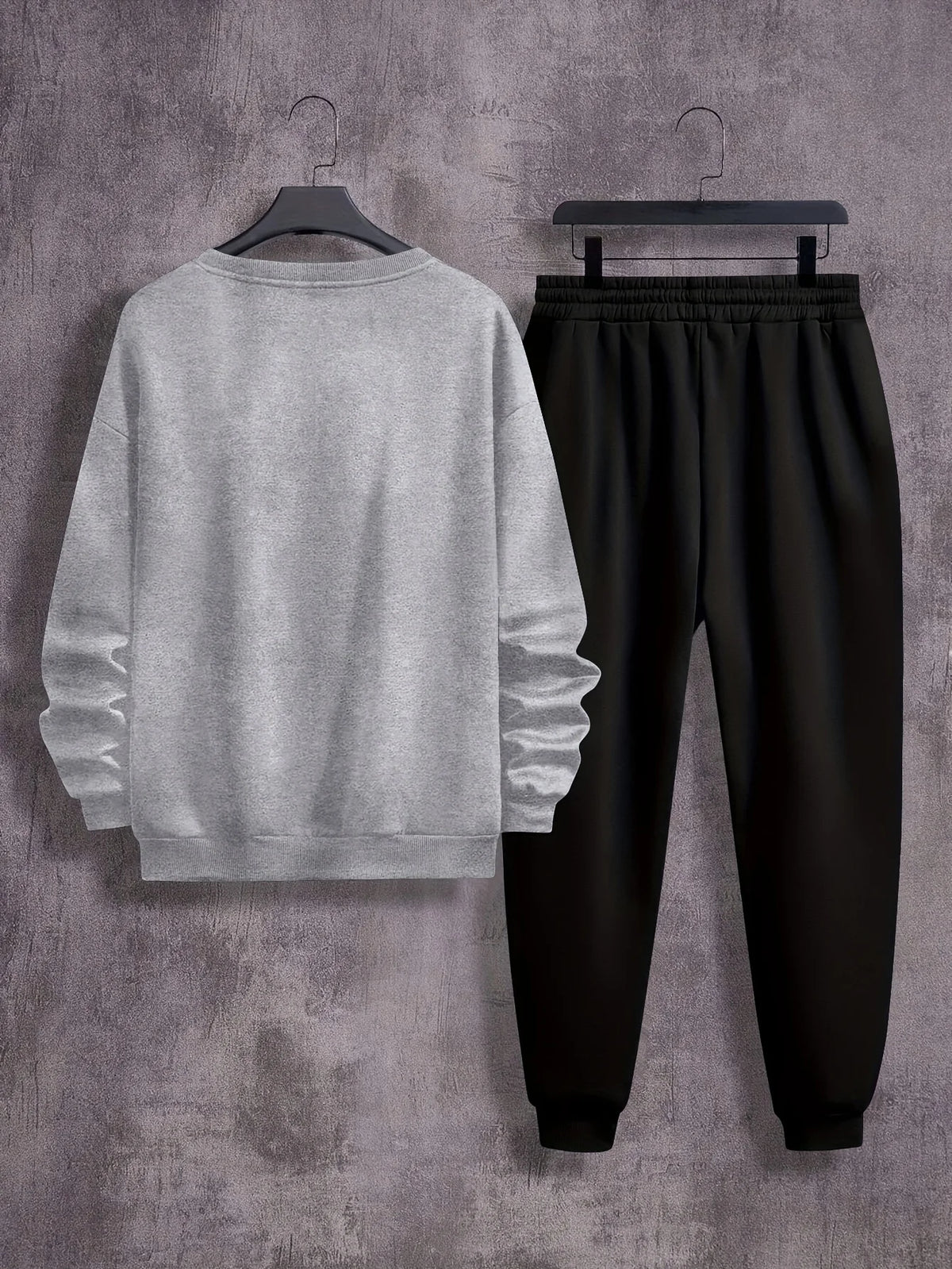 Men's Graphic Print Sweatshirt & Pants Set