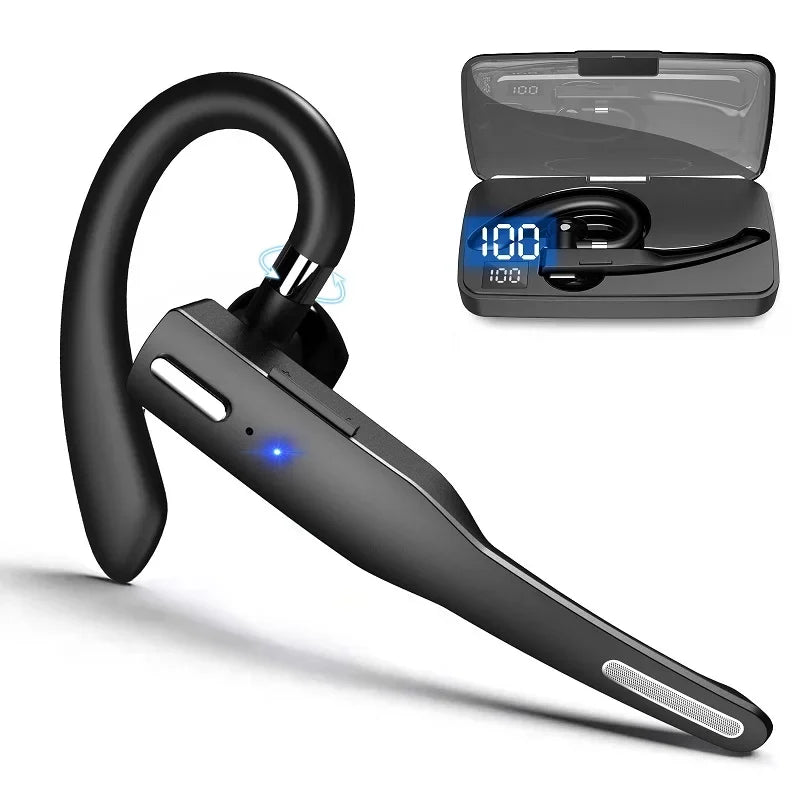 Rotating Bluetooth 5.0 Business Earpiece with Charging Case