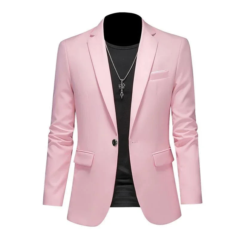 Men's Solid-Colour Business Blazer