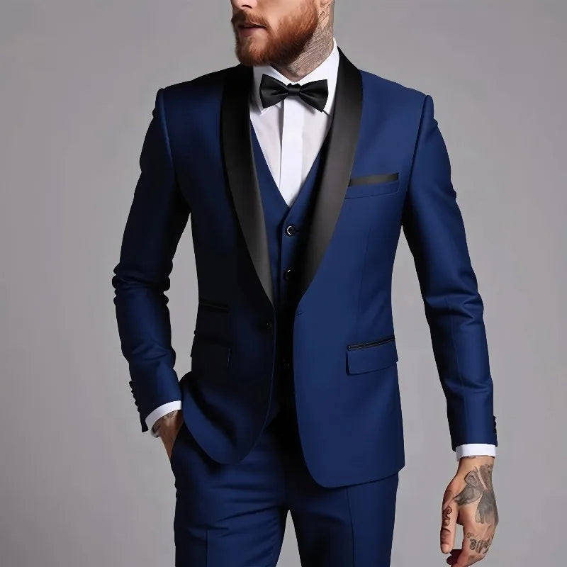 Men's One-Button Slim Fit Suit & Blazer Options