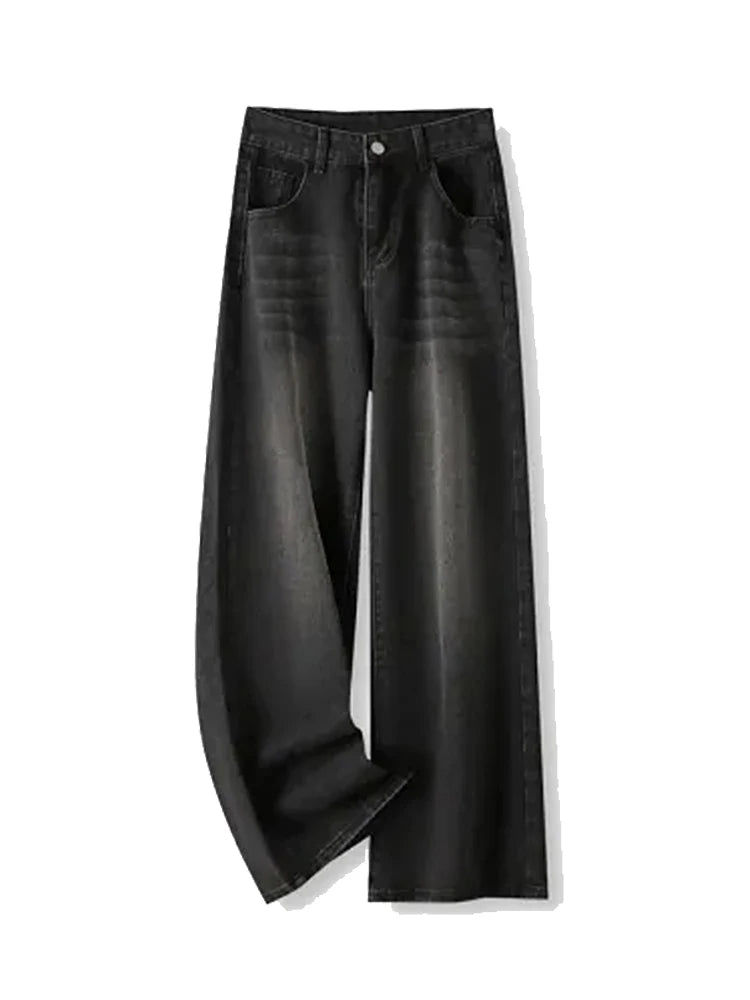Women's Vintage High-Waist Denim Trousers — product view