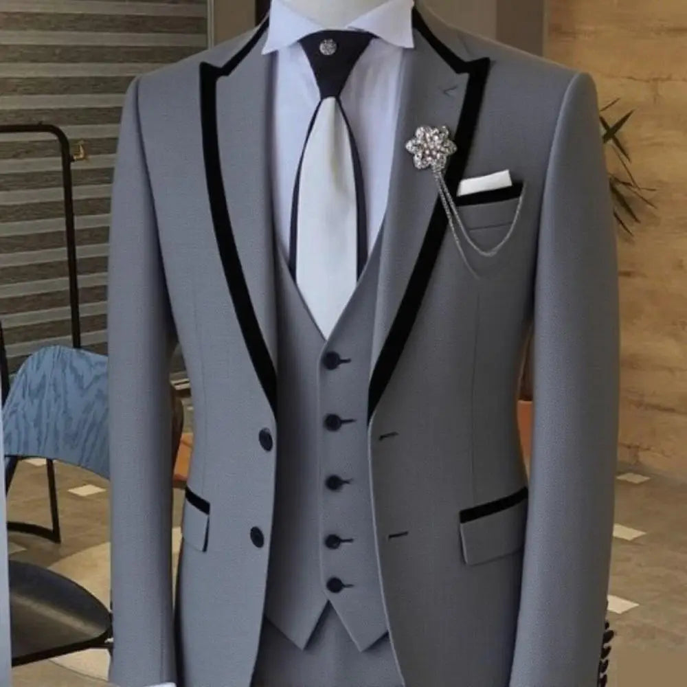 Men's 3-Piece Slim Fit Suit Set — product view