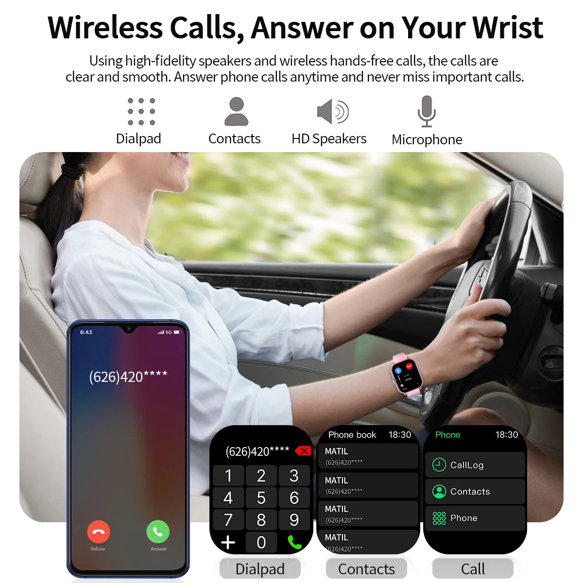 Children's 1.83-Inch Calling Smartwatch with Sleep Features