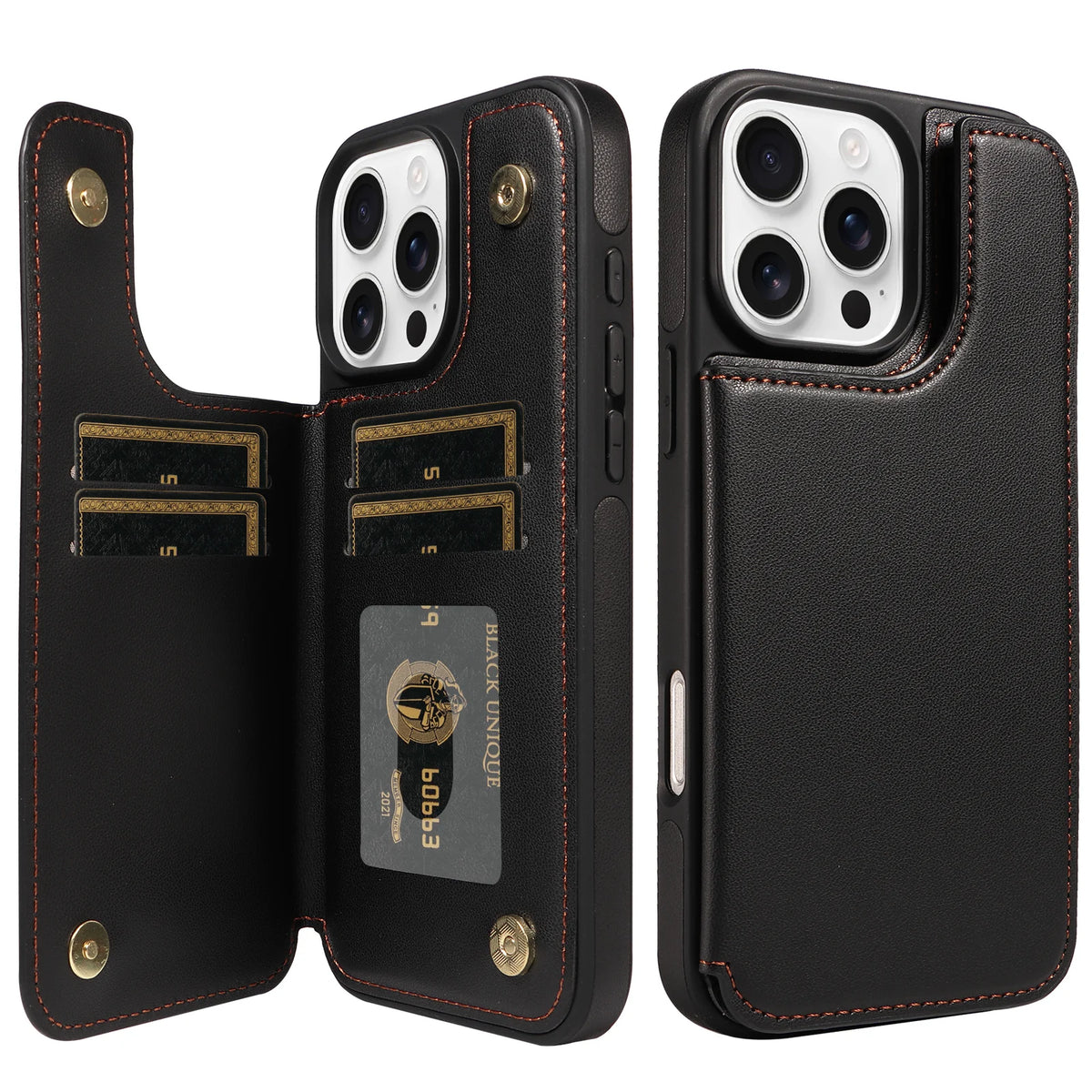 Flip Wallet Phone Case with Card Slots for iPhone 17 Pro, iPhone 17, iPhone 17 Pro Max, iPhone 17e, iPhone 16 Plus, iPhone 16, iPhone 16e, iPhone 16 Pro, iPhone 15 Pro, iPhone 15 Pro Max, iPhone 16 Pro Max, iPhone 15 & More Models