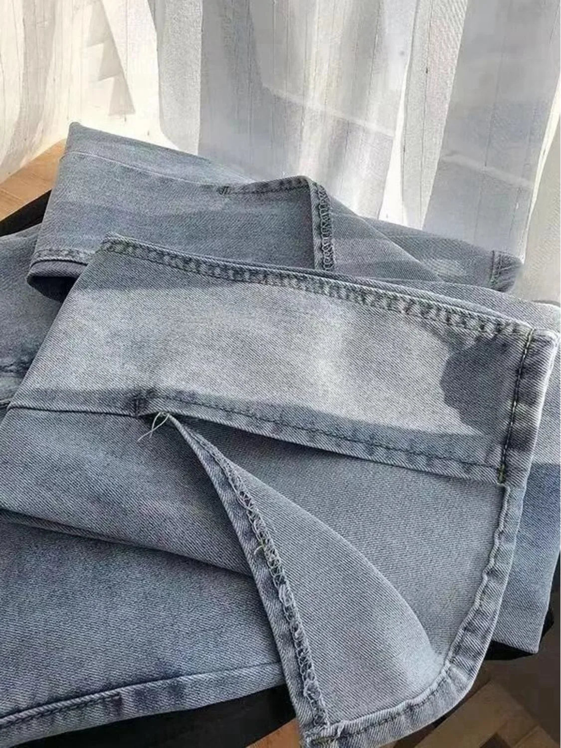 Women's Vintage High-Waist Wide-Leg Jeans — product view