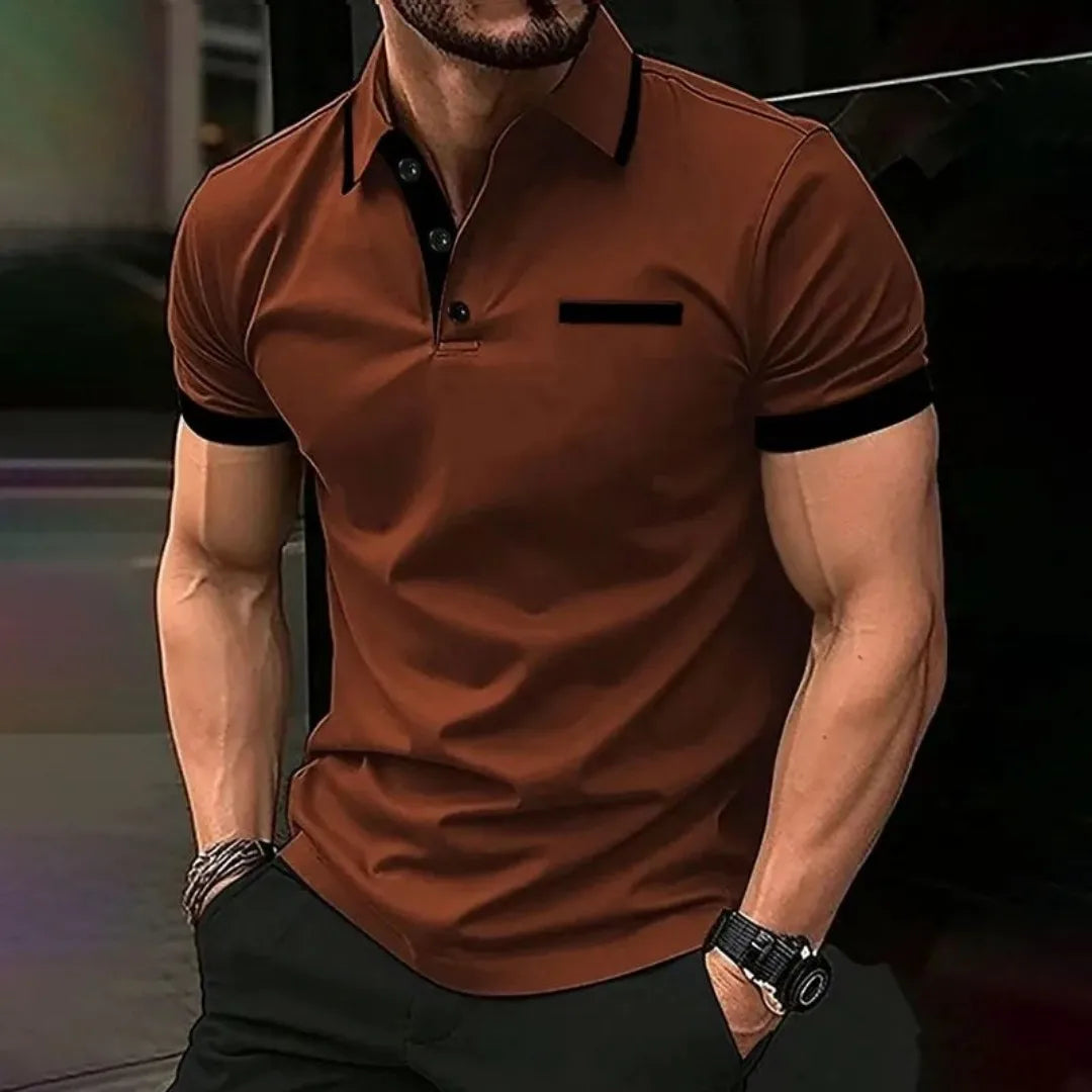 Men's Graphic Print Polo Shirt