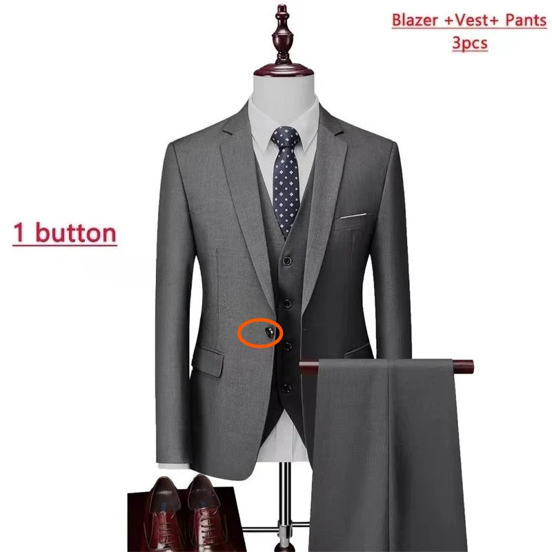 Men's Slim Fit Suit — Two- and Three-Piece Options