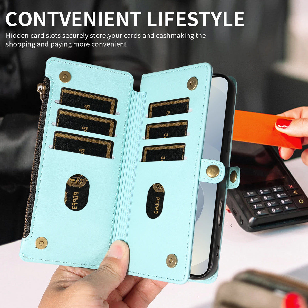Crossbody Wallet Phone Case with Coin Pocket for Samsung Galaxy S9, S10+, S10, S20 FE, S20, S20+, S20 Ultra, S21+ 5G, S25 FE, S25+, S25 Edge, S26+, S26, S26 Ultra, S26 FE, S9+, S23 FE, S23+, S24 Ultra, S24, S24+, S24 FE, S25, S25 Ultra & More Models