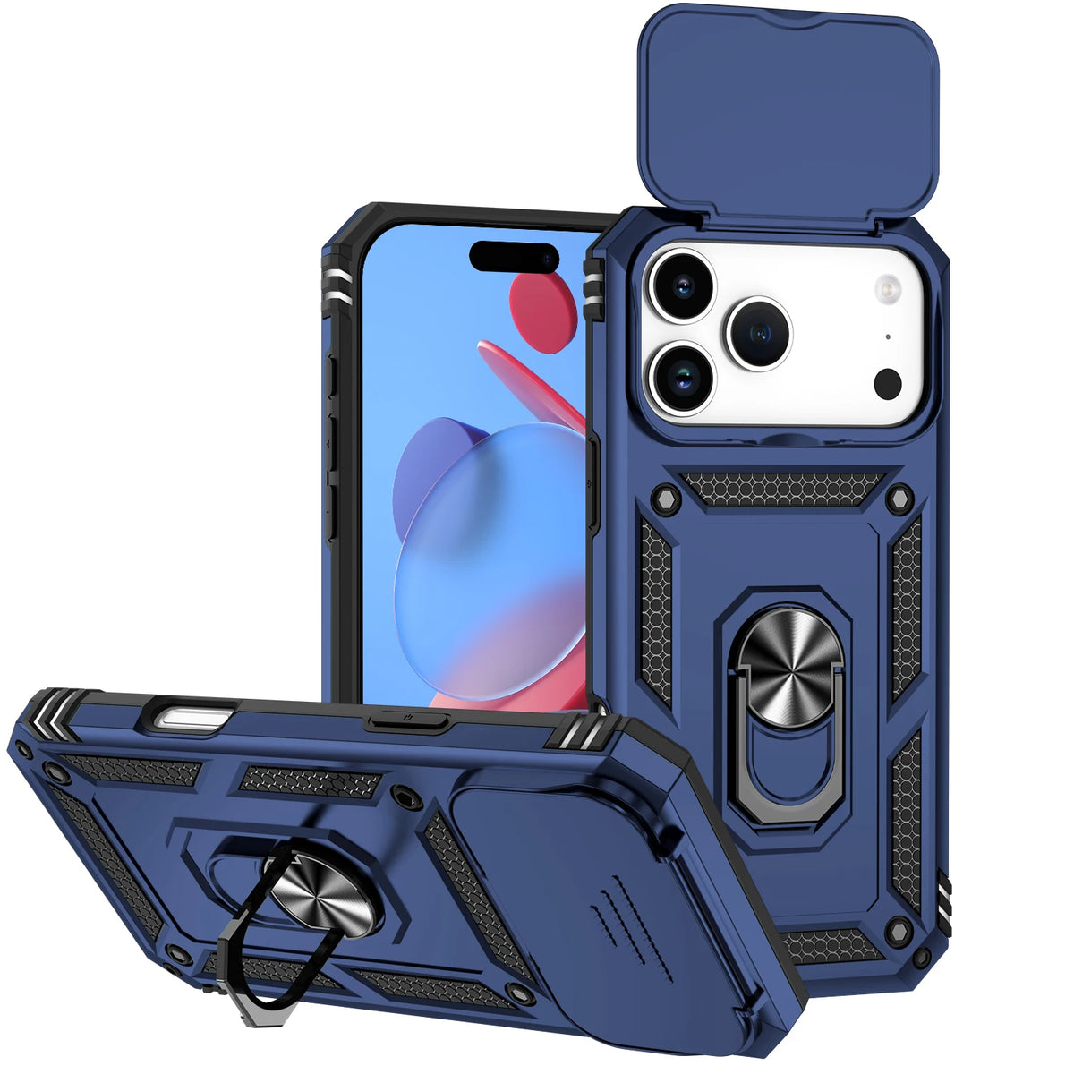 Ring Stand Phone Case for iPhone 18 Pro Max, iPhone Air, iPhone 17 Pro Max, iPhone 18 Pro, iPhone 17 Pro