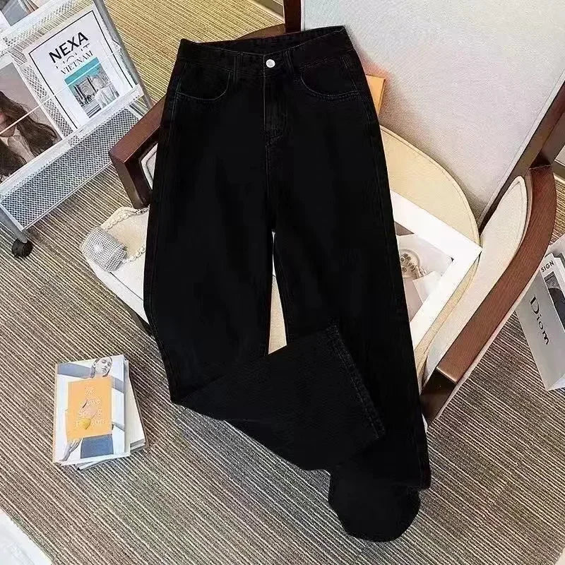 Women's High-Waist Wide-Leg Utility Jeans — product view