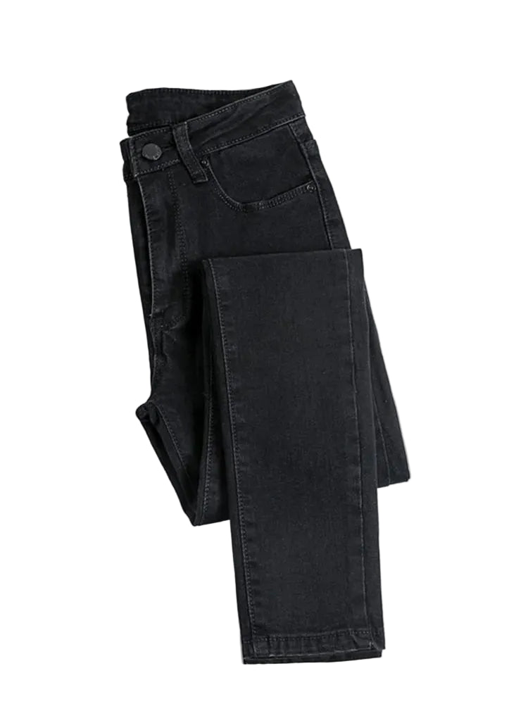 Women's Black Stretch Skinny Jeans — product view