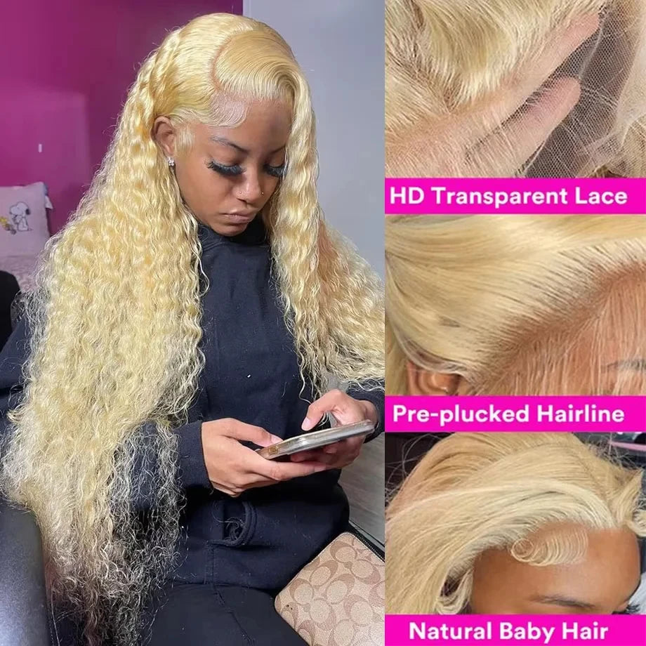Curly Human Hair Lace Wig — product view
