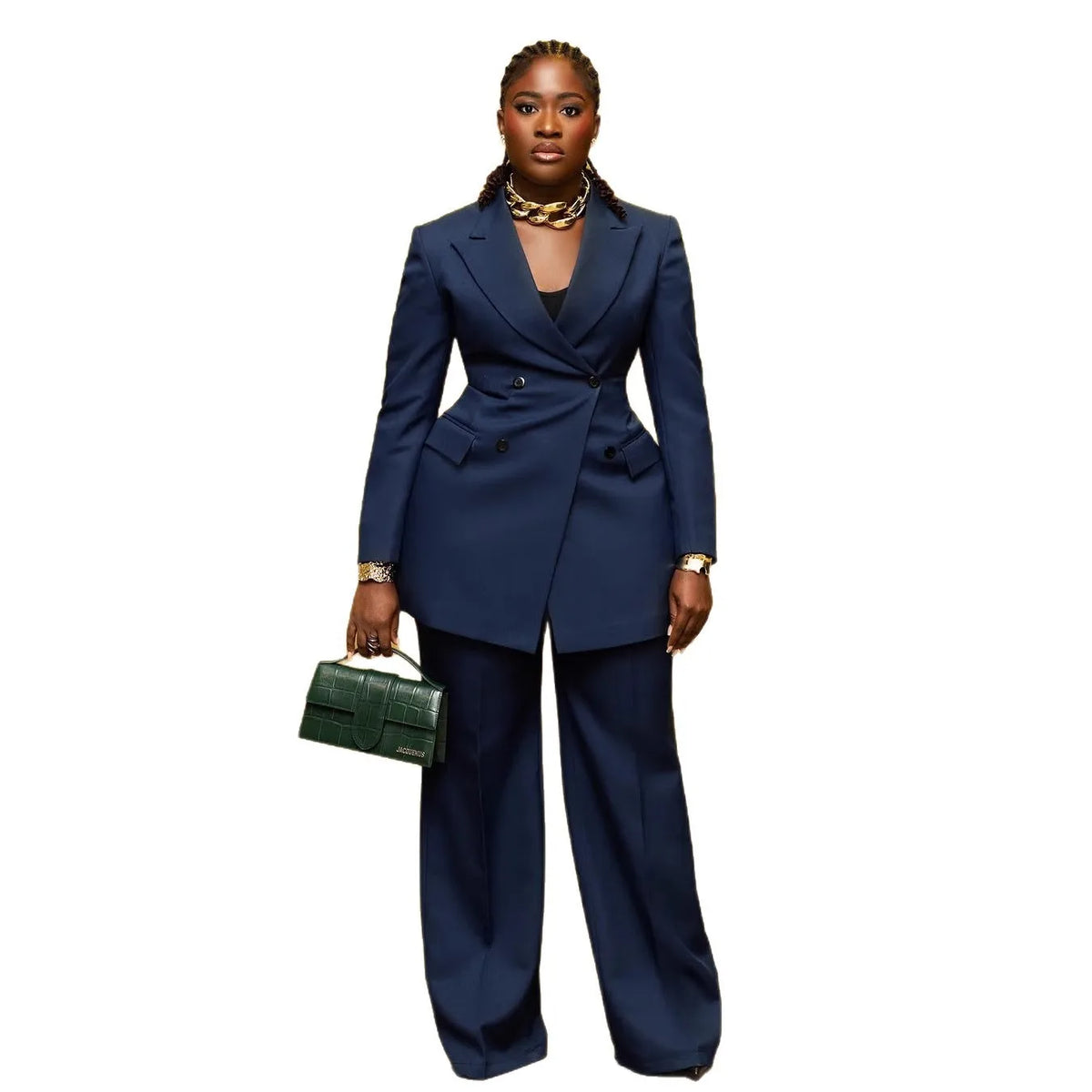 Women's Double-Button Blazer & Pants Set