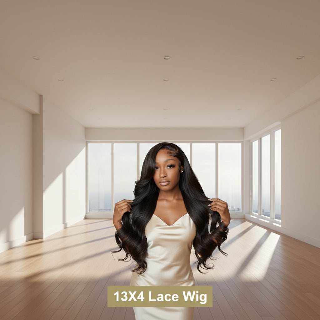 Body Wave Human Hair Lace Wig — product view