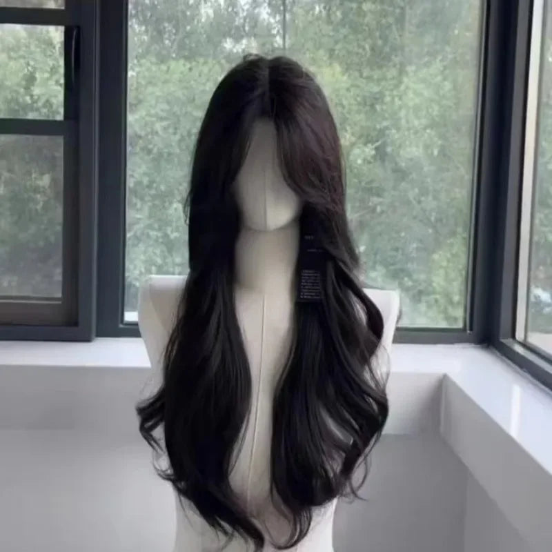 Women's Black Synthetic Wig — product view