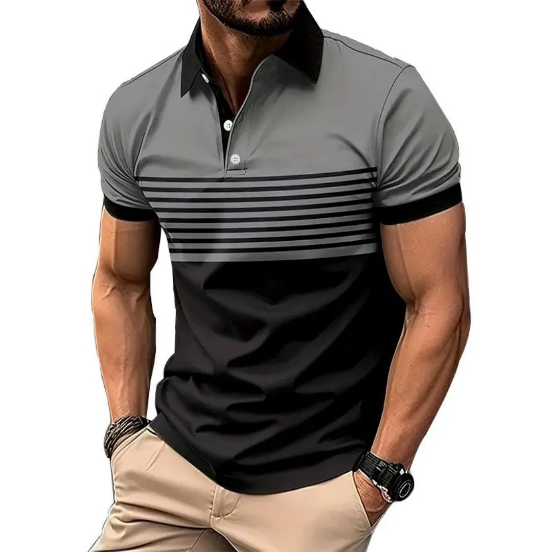 Men's Striped Polo Shirt