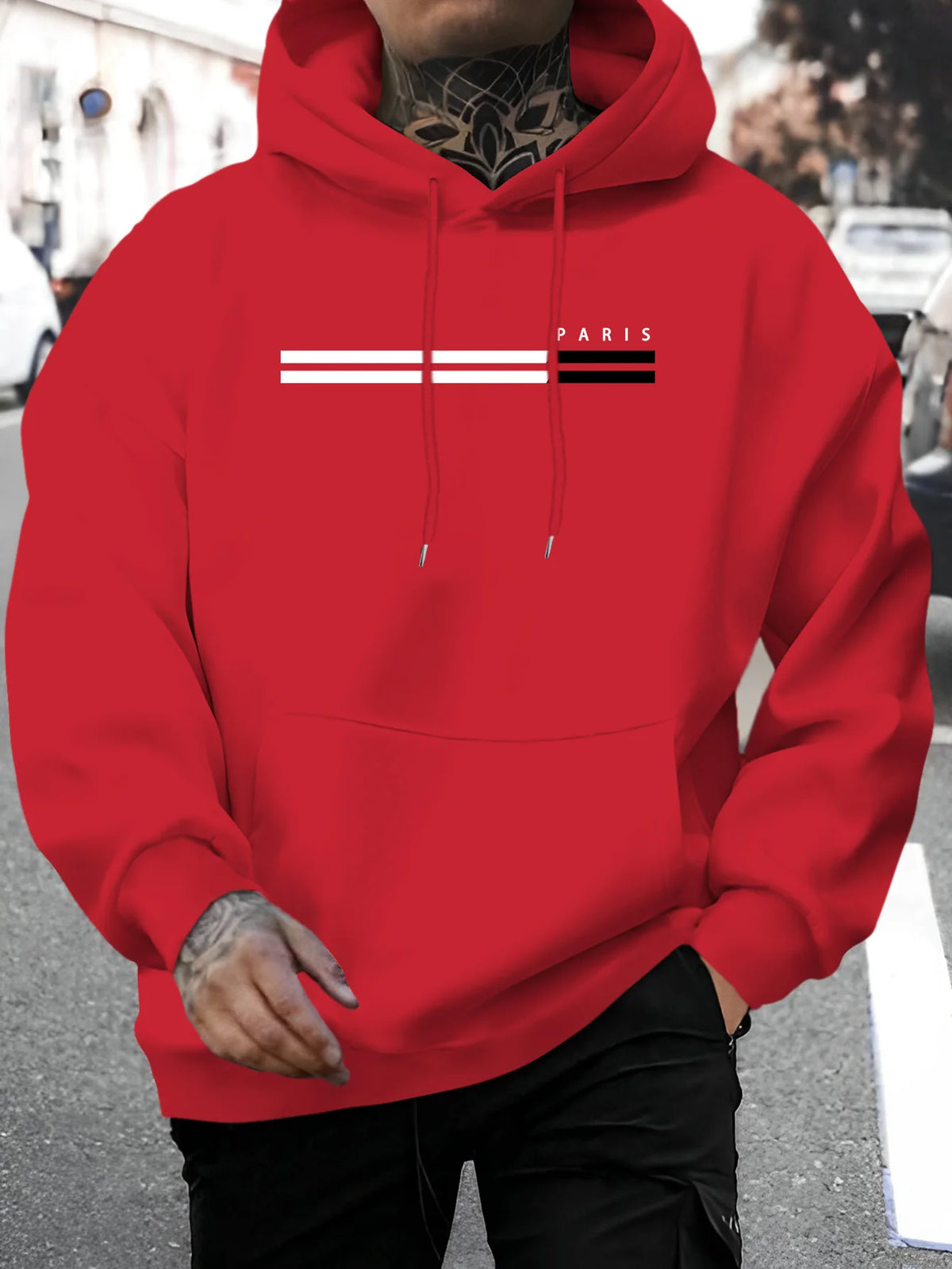 Men's Letter Print Casual Hoodie
