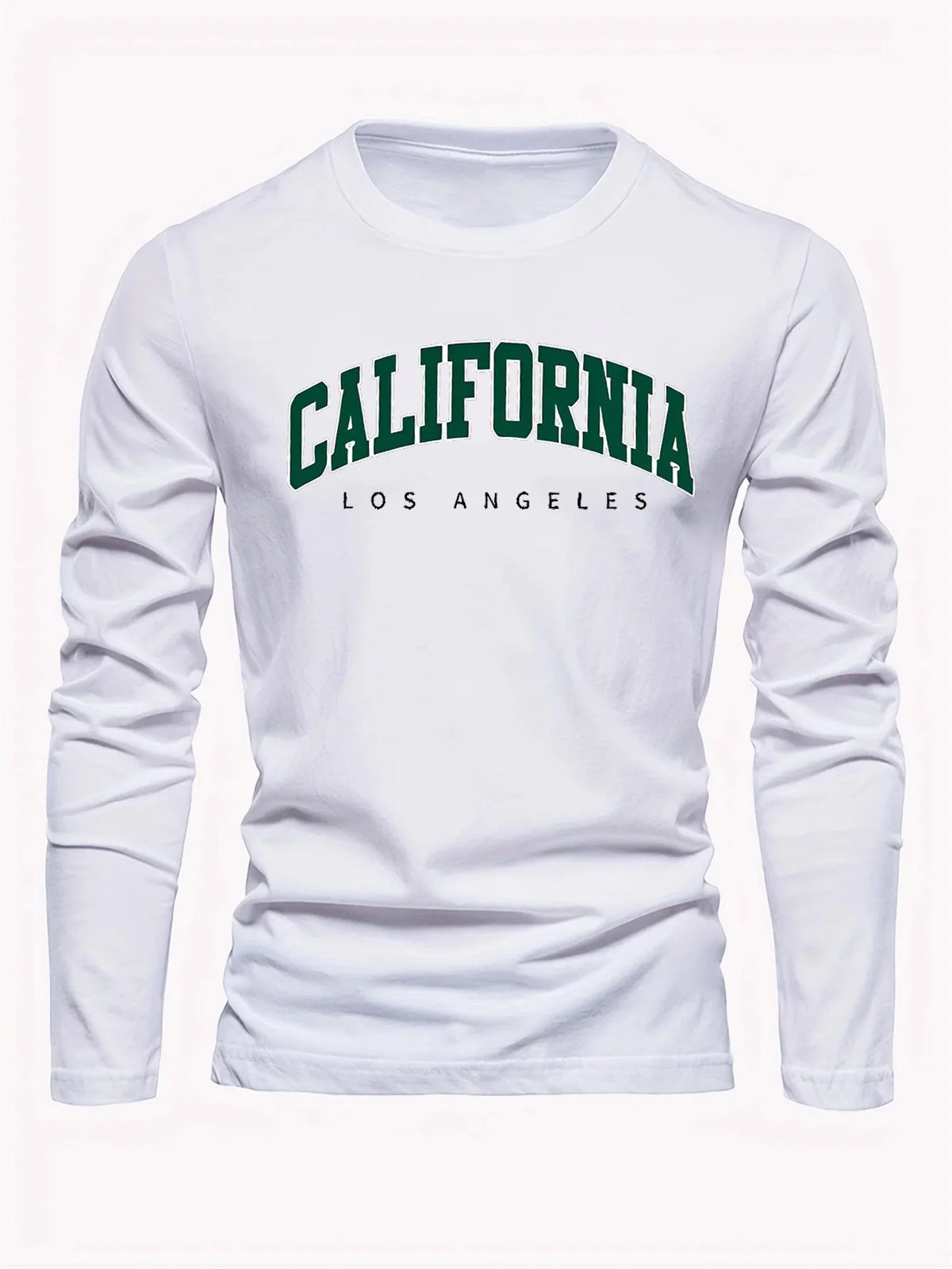 Men's Letter Print Long-Sleeve Casual T-Shirt