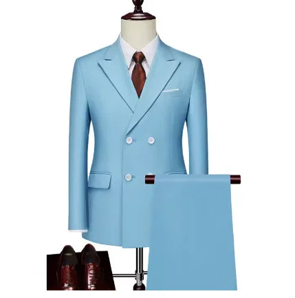 Men's Double-Breasted Blazer & Trouser Set