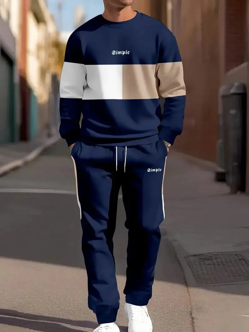 Men's Letter Print Hoodie & Pants Set