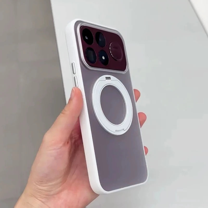 Matte Clear Magnetic Stand Phone Case for POCO F9 Ultra