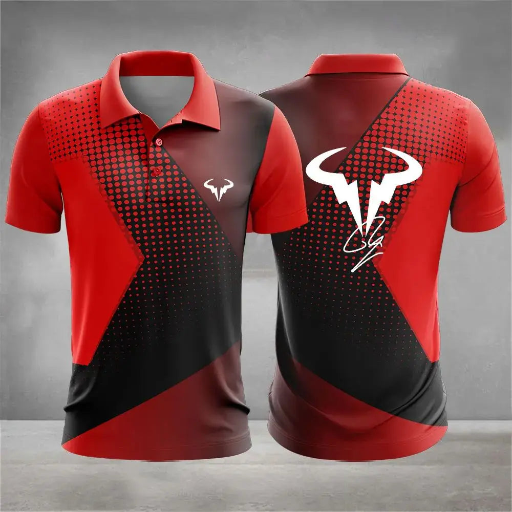 Men's Graphic Print Polo Shirt