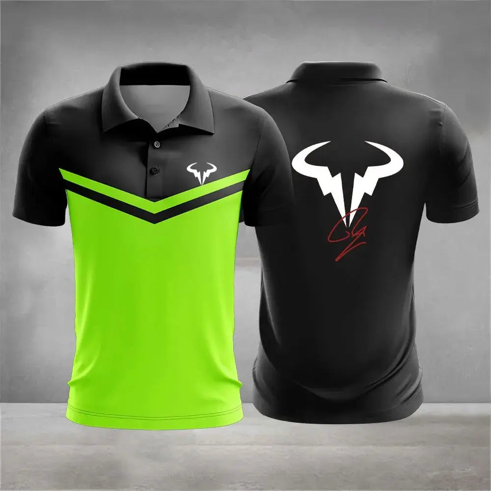 Men's Graphic Print Polo Shirt