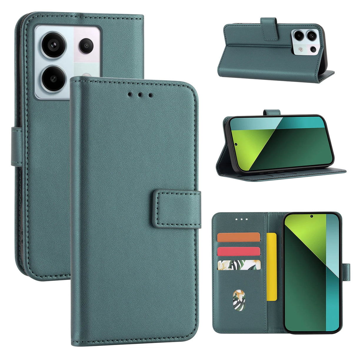 Classic Flip Wallet Phone Case for Redmi Note 11S 4G, Redmi Note 11 4G, Redmi Note 11 Pro 5G, Redmi Note 11 Pro 4G, Redmi Note 9 Pro, Redmi Note 10S, Redmi Note 10 5G, Redmi Note 10 4G, Redmi Note 8 Pro, Redmi Note 8 & More Models