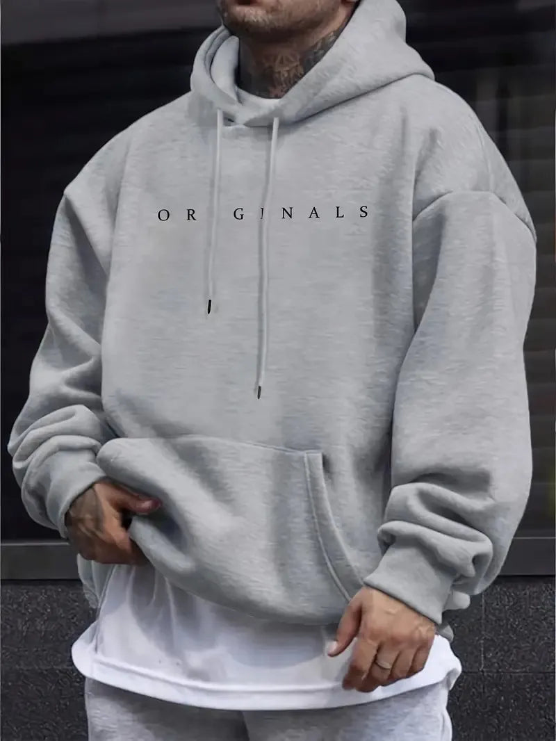 Men's Letter Print Casual Hoodie