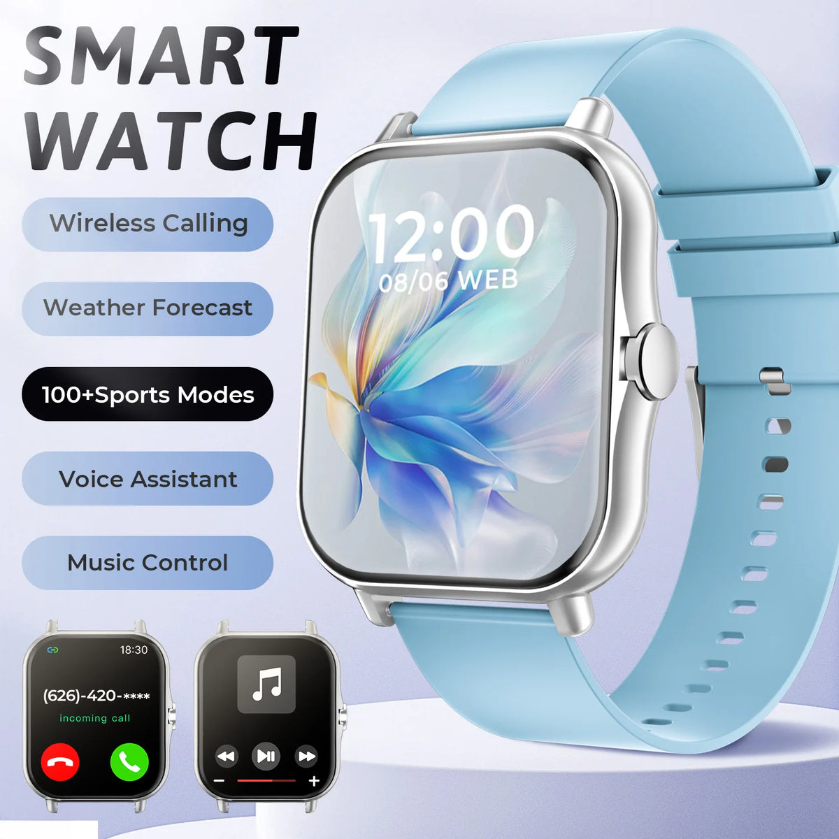 Children's 1.83-Inch Calling Smartwatch with Sleep Features