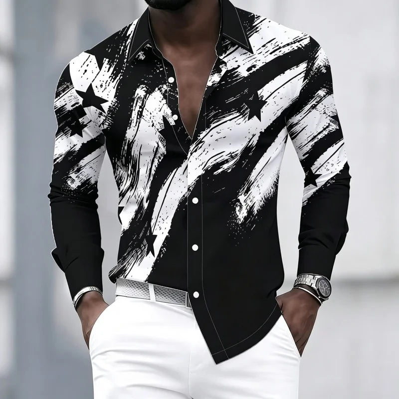 Men's Graphic Print Casual Shirt