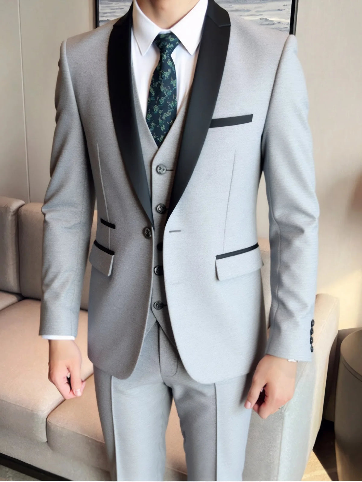 Men's Three-Piece Wedding Suit
