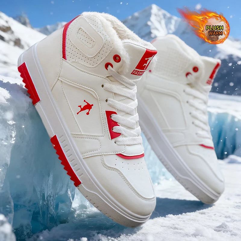 Men's Textured-Collar High-Top Sneakers