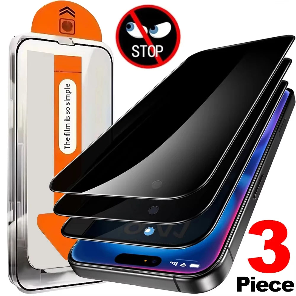 Easy-Install Privacy Tempered Glass Screen Protector for iPhone 16, iPhone 16 Plus, iPhone 16 Pro Max, iPhone 16 Pro, iPhone 15 Pro Max, iPhone 15 Pro, iPhone XS Max, iPhone 14 Plus, iPhone 14 Pro Max, iPhone 14 Pro & More Models