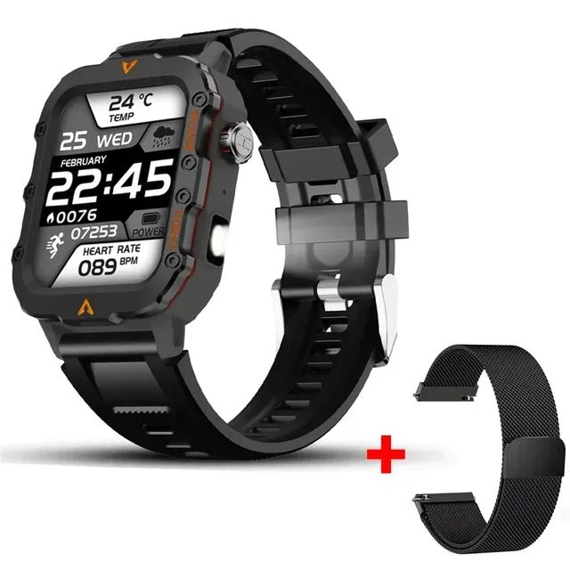 Outdoor 1.73-Inch Smartwatch with Flashlight