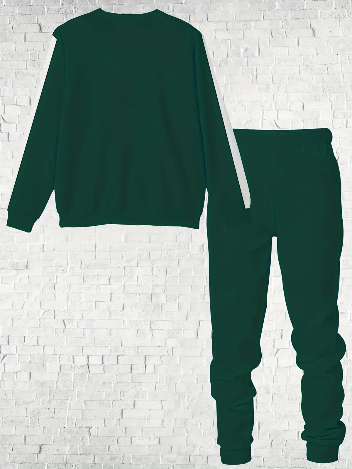 Men's Letter Print Sweatshirt & Pants Set
