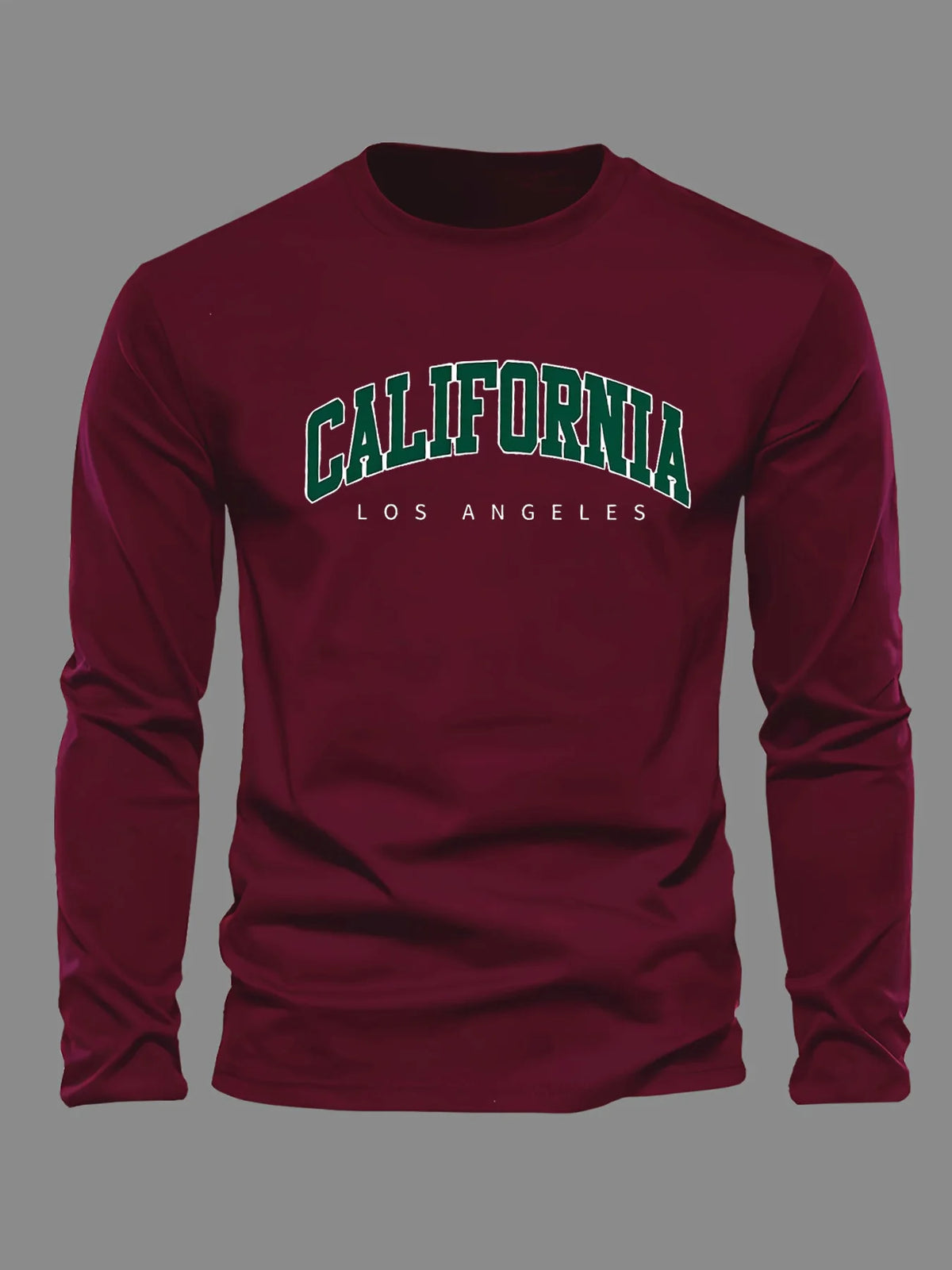 Men's Letter Print Long-Sleeve Casual T-Shirt