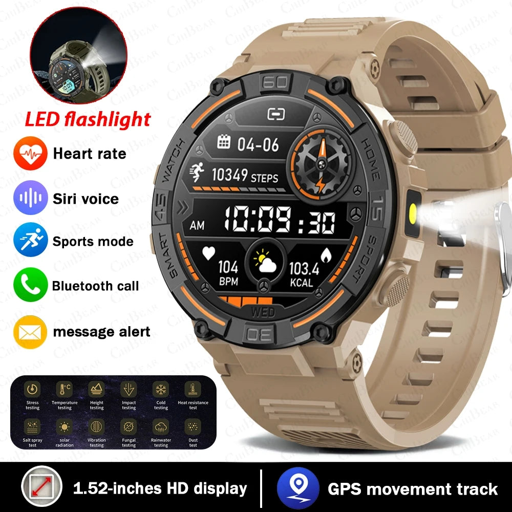 1.52-Inch Calling Smartwatch with Flashlight