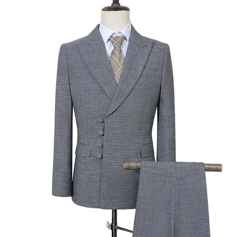 Men's 2-Piece Slim Fit Double-Breasted Suit Set — product view